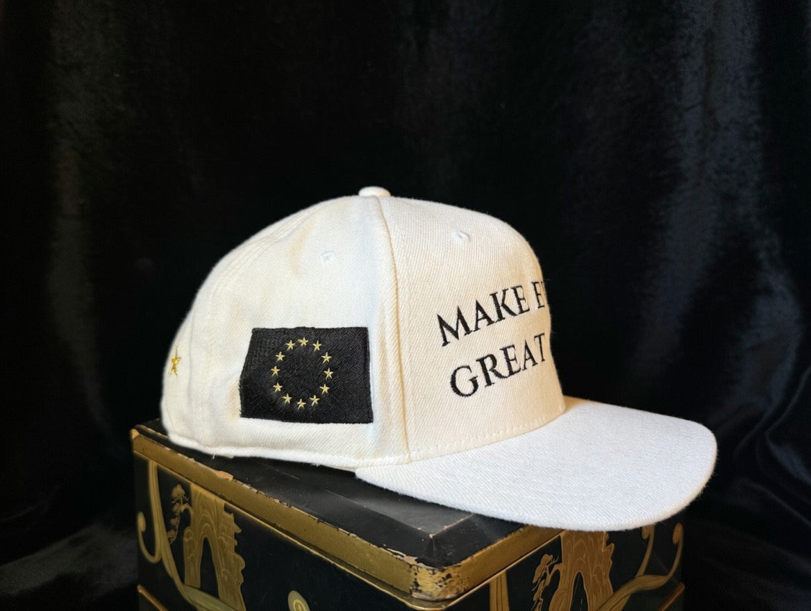 Make Europe Great Again Hat |  Crisp White & Gold